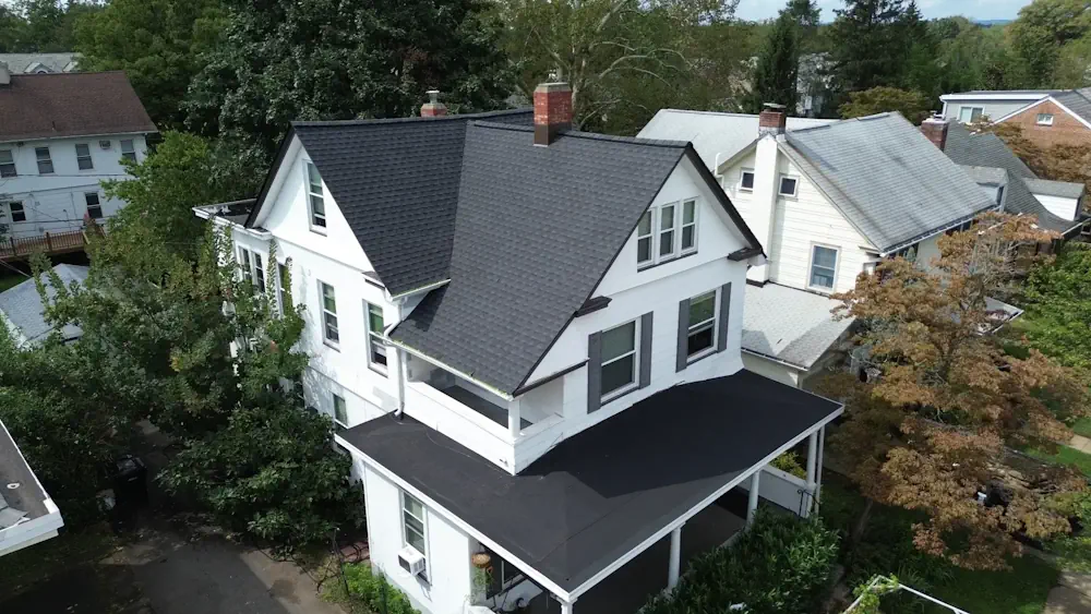 Aerial View: Completed Roofing Project