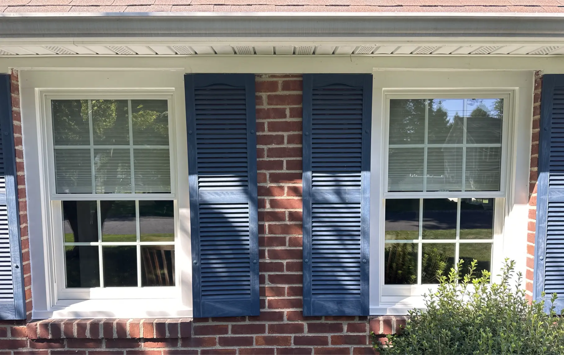 Double Window Replacement with Shutters